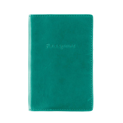 Moore and Giles Leather Passport Wallet Ocean 1