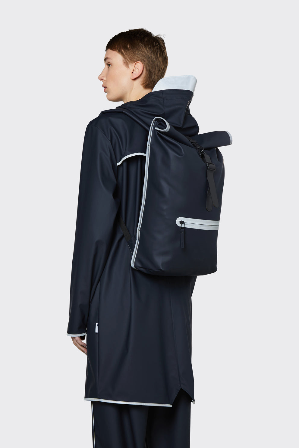 rains rolltop rucksack reflective backpack Rains Rolltop Reflective Rucksack