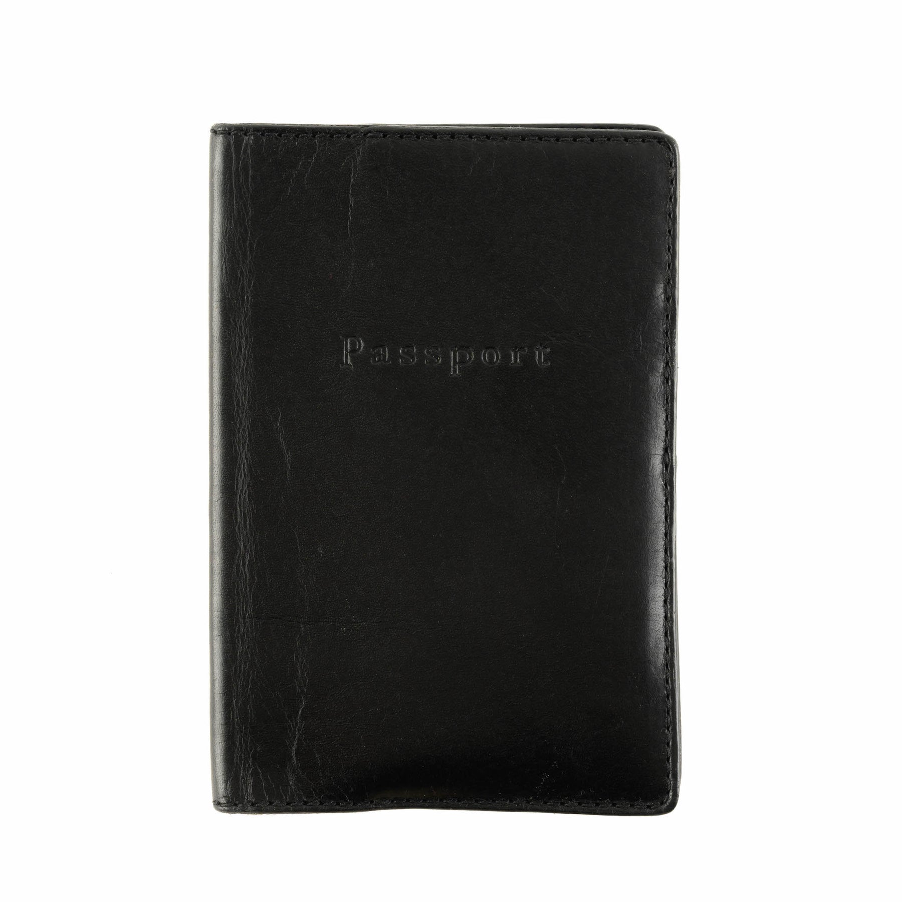 Black PU Finish Leather Passport Cover Holder