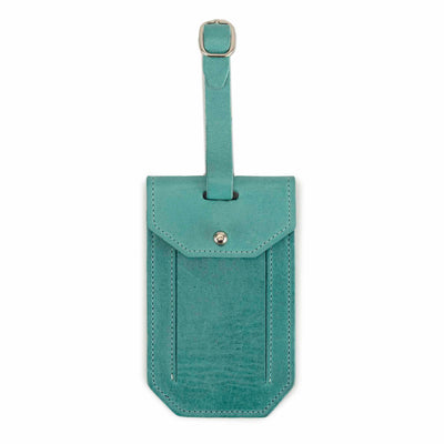 Moore and Giles Leather Luggage Tag Ocean 1