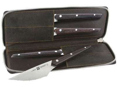 Zwilling 4-pc Gentlemen's Steak Knife Set With Leather Travel Case