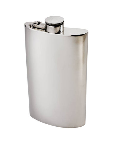 Wentworth Pewter 8oz Pewter Kidney Hip Flask with Captive Top